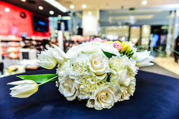 wedding bouquet on the table