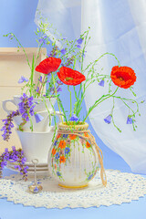 still life with flowers