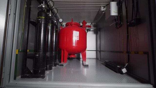Automatic fire extinguishing system interior