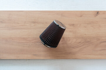 the new black cylinder intake air  car zero resistance filterisolated