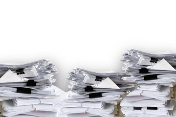 many stack of paper documents