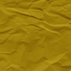 Yellow vintage and old looking crumpled paper background. Retro cardboard texture. Grunge paper for drawing. Ancient book page. Present wrapping.