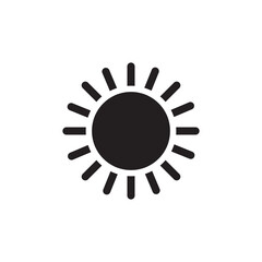 Sun flat icon design vector