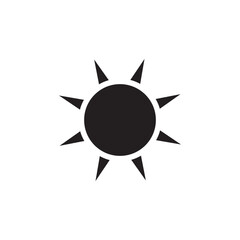 Sun flat icon design vector