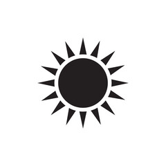Sun flat icon design vector