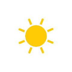 Sun flat icon design vector