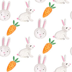 Art & Illustration pattern carrot bunny rabbit easter baby children