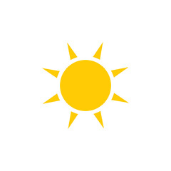 Sun flat icon design vector