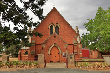 Fototapeta na wymiar St John's Anglican Church (built 1883) in Corowa, New South Wales, Australia.