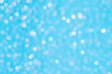 Blurred lights abstract background bokeh white blue snow