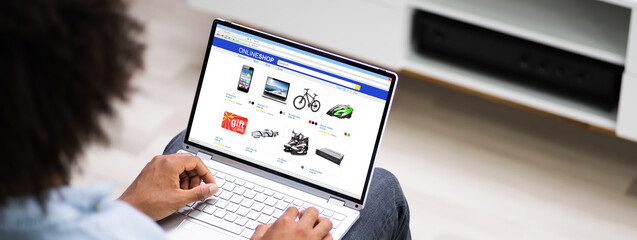 African American Ecommerce Online Shopping