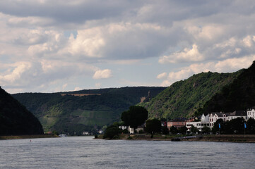 romatisches Rheinufer bei Sankt Goar - romantic banks of the Rhine near Sankt Goar