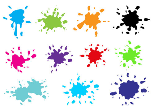 Paint splashes vector design illustration isolated on white background