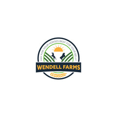 cow farming logo design