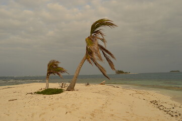 Sailing among the paradise beaches and islands of San Blas / Kuna Yala in the Caribbean Ocean,...