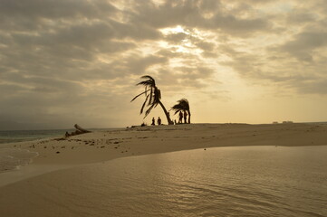 Sailing among the paradise beaches and islands of San Blas / Kuna Yala in the Caribbean Ocean,...