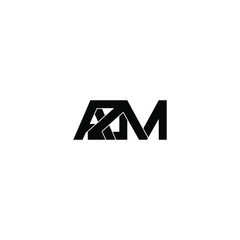 azm letter original monogram logo design