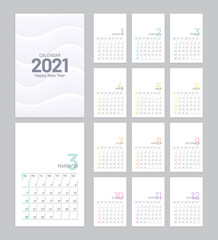 Calendar 2021 Design Week Starts on Sunday