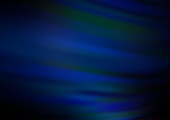 Dark BLUE vector blurred bright template.