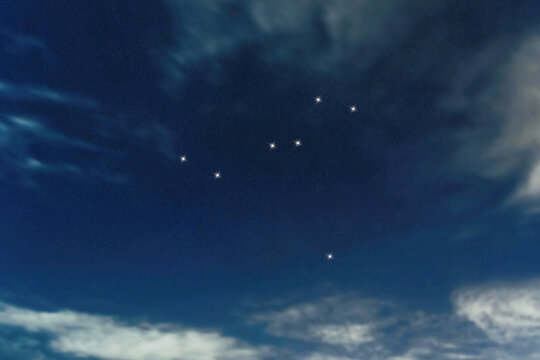 Columba star constellation, Night sky, Cluster of stars, Deep space, Dove constellation .