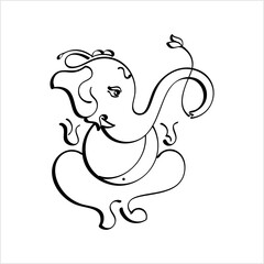 Ganesha Pen Ink Style M_2009011