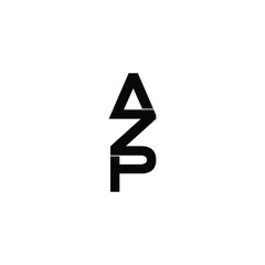 azp letter original monogram logo design