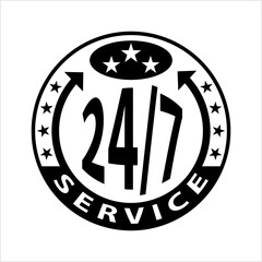 Service 24/7 Icon