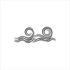 Water Wave Icon, Water Wave Sign