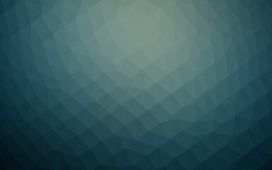 Dark Blue, Green vector abstract polygonal cover.