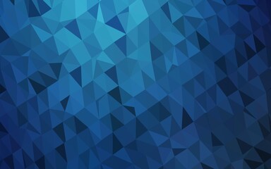 Dark BLUE vector abstract mosaic pattern.