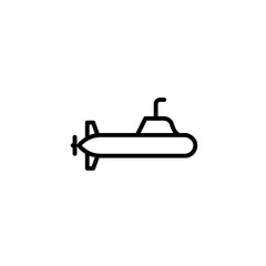 submarine icon with line or outline style. vehicle or transport icon stock