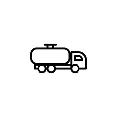 fuel truck icon with line or outline style. vehicle or transport icon stock