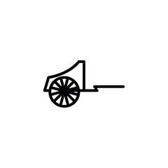 Obraz premium chariot icon in line style icon stock of transportation vehicles. coloring picture for children game.