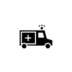 ambulance icon solid. vehicle and transportation icon stock. vector illustration