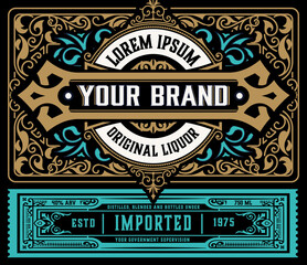 Original Label with floral ornaments