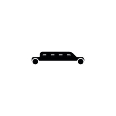 limousine icon solid. vehicle and transportation icon stock. vector illustration