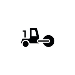 road roller icon vector isolated on white background