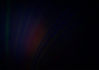 Dark Black vector blurred shine abstract template.