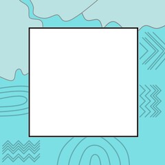 blue background with frame for text