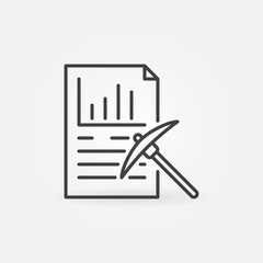 Data Mining vector concept icon or symbol in thin line style
