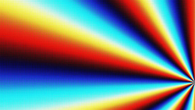 Low Color Depth Growing to Bright Spectrum With Classic Retro Dither Halftone
