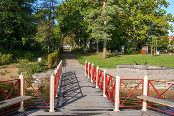 person walking in the park