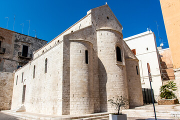 Fototapeta na wymiar Exterior of the Chiesa di San Gregorio church in the old town of Bari in Apulia, Italy - Europe