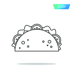 Tacos icon vector isolated on white background.