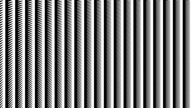 Moving Threaded Sharp Fishbone Shark Teeth Herringbone Columns Mask