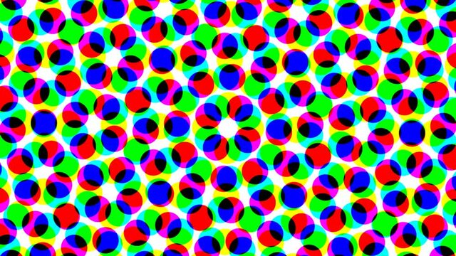 Zoom Out of Cmyk Pattern of Halftone Print Media Dots