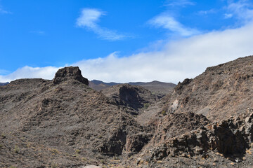 Completely empty mountain road in Gran Canaria.