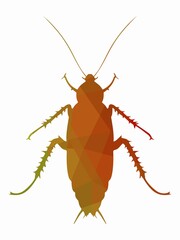 illustration of cockroach , vector draw
