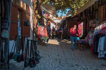 Fototapeta na wymiar Safranbolu streets and beautiful houses.