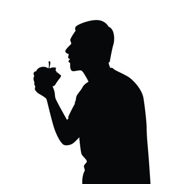 recommend clip art: Eating man silhouette vector